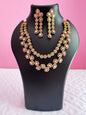 Metal Gold-Plated Jewel Set with Rose Pearl